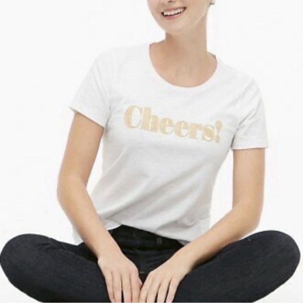 J. Crew Women’s Collector tee “Cheers” Size S